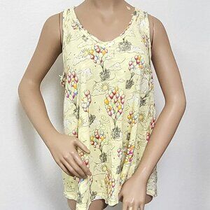 NWOT Pixar brand yellow tank top with designs from the movie Up size 2X